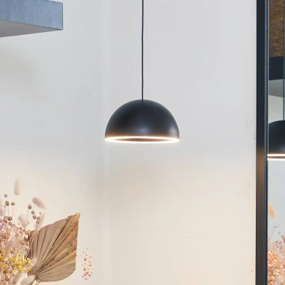 Afbeelding van LOOM DESIGN Hanglamp Curve zwart aluminium Ø 14 cm