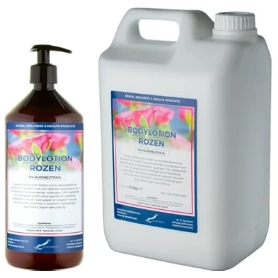 Afbeelding van Bodylotion Rozen 1 liter met gratis pompje hervulbaar + Jerrycan 5 navulling