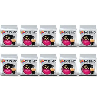 Afbeelding van TASSIMO L&#039;OR Café Long Intense koffiepads, 10 verpakkingen (160 dranken)