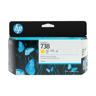 Image de Cartouche d’encre DesignJet HP 738, jaune, 130 ml