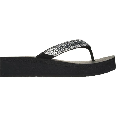 Afbeelding van Skechers Vinyasa Wild Daisies Dames Slippers Zwart