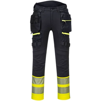 Afbeelding van DX4 Hi Vis afneembare holsterzak klasse 1 broek maat 28, Yellow/Black