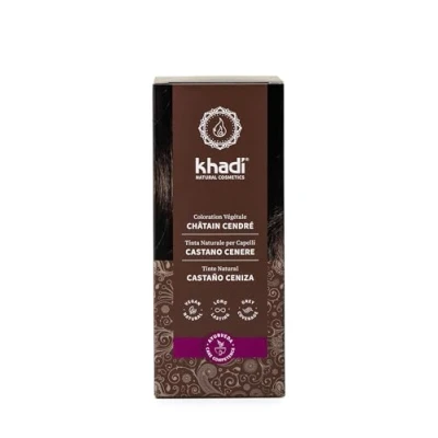 Image de khadi CHÂTAIN CENDRÉ Coloration Végétale, Colore tes cheveux en un brun amer cendré et froid, 100% végétal, naturel &amp; végétalien, Cosmétiques naturels certifiés, 100g