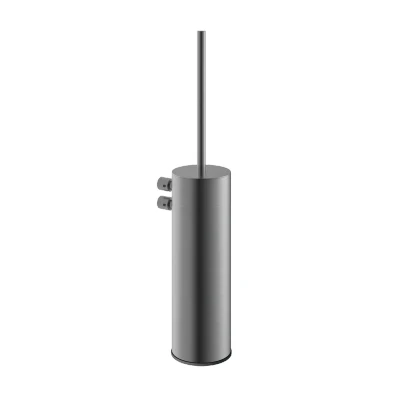 Afbeelding van HotBath Archie WC borstelgarnituur wandmodel Geborsteld Gunmetal PVD ARA11BGP