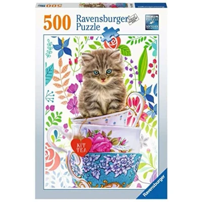 Afbeelding van Ravensburger puzzel Katje in kopjes legpuzzel 500 stukjes