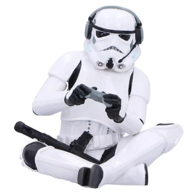 Afbeelding van Nemesis Now Stormtrooper Game On!, figurine sous licence officielle Star Wars à collectionner, décoration de jeu et science fiction pour les fans