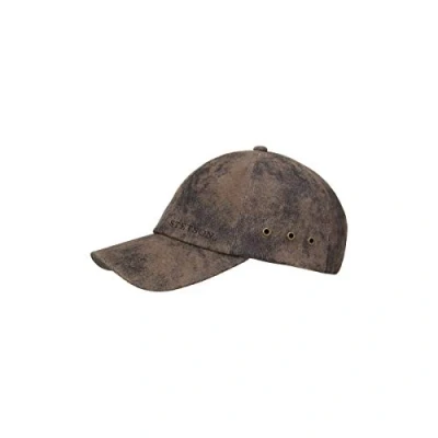 Afbeelding van STETSON Liberty Pet voor heren, honkbalpet van leer, metalen gesp, met klep lente en zomer, Donkerbruin