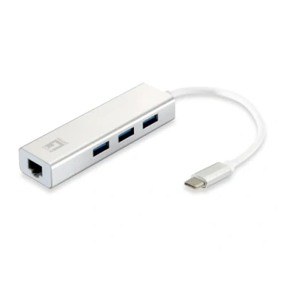Afbeelding van LevelOne USB 0503, Bedraad, USB, Ethernet, 1000 Mbit/s, Zilver
