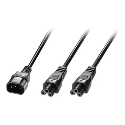 Image de Lindy Câble d&#039;alimentation IEC 60320 C14 pour C5 2.5 m moulé noir