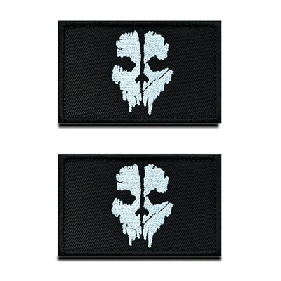 Afbeelding van Set van 2 militaire tactische geborduurde patches Compatibel Met Call of Duty klittenbandsluiting Voor kleding, uniformen, jassen, hoeden, rugzakken