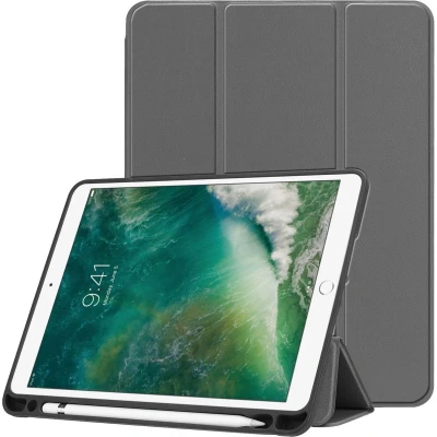 Afbeelding van iMoshion Tablet Hoes Geschikt voor iPad Air 2 (2014) / 1 (2013) 6 (2018) 9.7 inch 5 (2017) Trifold Bookcase Grijs