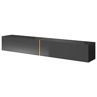Afbeelding van NADUVI Collection Emma Tv meubel B 200 cm Zwart/Goud