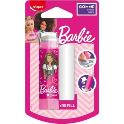 Afbeelding van Maped Barbie tube gum Beschermde, efficiënte en nauwkeurige Zeer praktisch draaisysteem PVC ftalaatvrij Inclusief navulverpakking