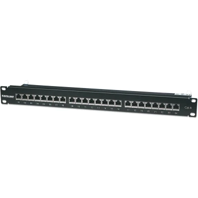 Afbeelding van Intellinet 720038 24 poorten Netwerkpatchpaneel 483 mm (19) CAT 6 1 HE Zwart