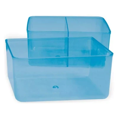 Afbeelding van K3 brooddoos Bento met extra doosjes Blauw transparant Sport