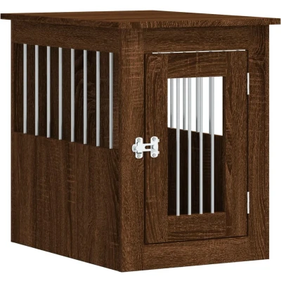 Afbeelding van Hondenbench 45x62x59 cm bewerkt hout bruin eikenkleur