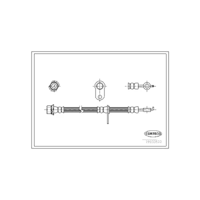 Afbeelding van CORTECO 19033522 Remslang Vooras links 618mm