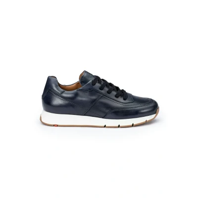 Afbeelding van Lloyd Amsterdam Sneakers laag, Heren, Maat: 40.5, Blau Leer