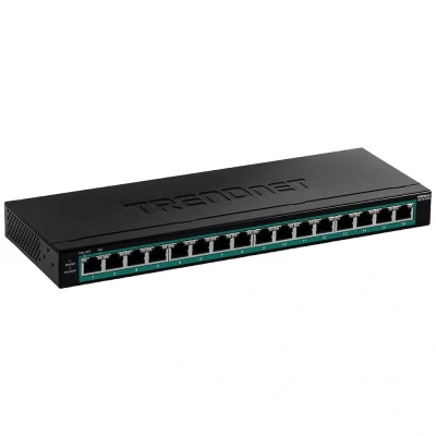 Afbeelding van Trendnet TPE TG160H (16 Havens), Netwerkschakelaar, Zwart