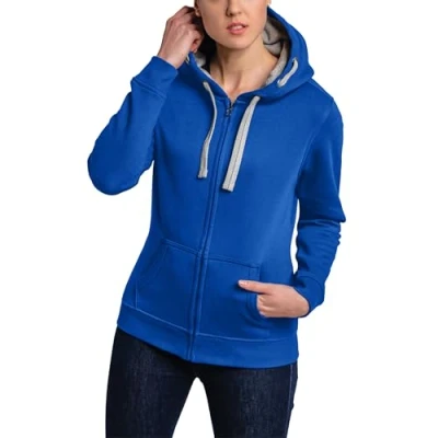 Afbeelding van Women&#039;s Hooded Jacket met ritssluiting Royal Blue S