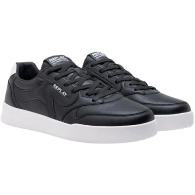 Afbeelding van Replay Oyzone Action Sneakers laag, Heren, Maat: 43, Black Leer