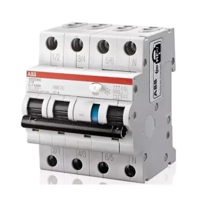 Afbeelding van ABB aardlekautomaat 3P+N C20 DS 203NC 0,03