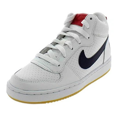 Afbeelding van Nike court borough mid junior in de kleur wit/blauw.