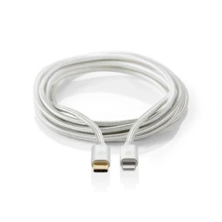 Afbeelding van USB C naar Lightning kabel 2 meter (Nylon, Aluminium)