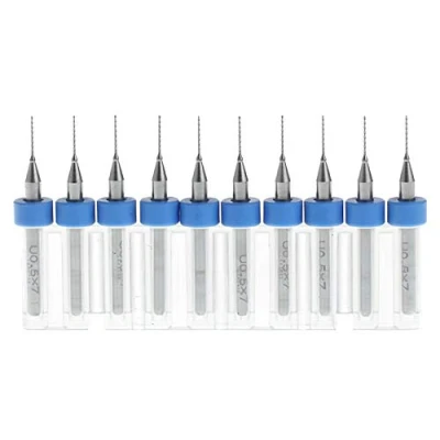 Afbeelding van BE TOOOL 10 stuks 0,5 mm wolfraamcarbide draaiboren, 2,5 mm, 1/8 inch schacht voor PCB, Dremel, sieraden, CNC, zachte metalen, printplaat, graveergereedschap, meerkleurig