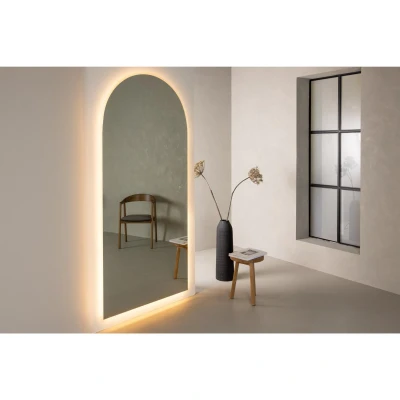 Afbeelding van Fabiola gebogen spiegel met ledverlichting 100 x 210 cm