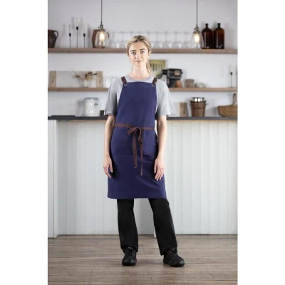 Afbeelding van Southside Cotton Canvas Halterschort Marineblauw BB686 Horeca &amp; Professioneel