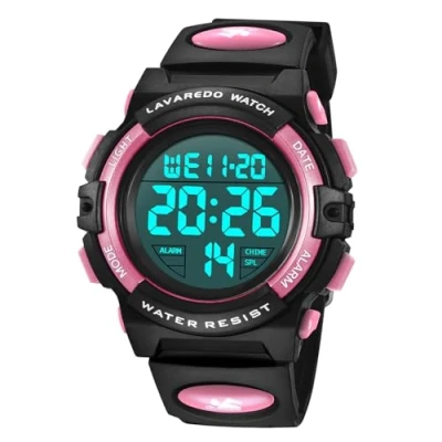 Afbeelding van BEN NEVIS Kinderhorloge voor jongens, 5 ATM, waterdicht, outdoor sport, Horloge met siliconen band en alarm/stopwatch/ledlicht, schokbestendig, datum