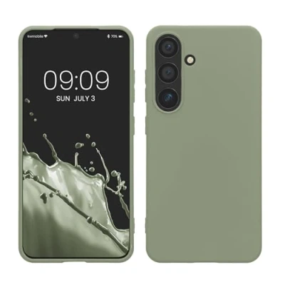 Afbeelding van kwmobile telefoonhoesje geschikt voor Samsung Galaxy S24 Hoesje smartphone Back cover in grijsgroen