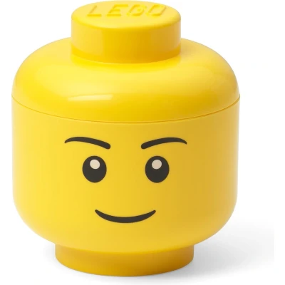Afbeelding van Lego Opbergbox Hoofd Boy Mini Polypropyleen Geel