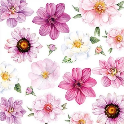 Afbeelding van CraftEmotions servetten 5st Zomer bloemen 33x33cm Ambiente 13317445 (05 23)