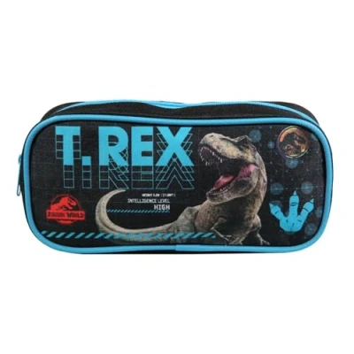Afbeelding van BAGTROTTER Jurassic World schooletui rechthoekig zwart T Rex