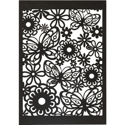 Afbeelding van Creotime Patroonkarton 10,5 X 14,8 Cm 10 Stuks Zwart