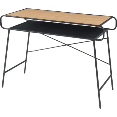 Afbeelding van Bureau Krødsherad 76x106x46 cm zwart en eikenkleurig