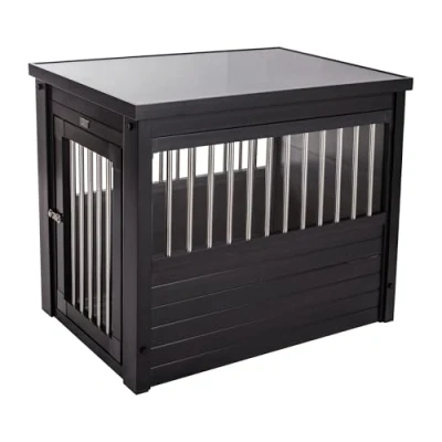 Afbeelding van New Age Pet InnPlace™ Hondenbench &amp; bijzettafel Roestvrijstalen spijlen Ecoflex Maat: XL 108 x 70 78 cm, Kleur: Russet