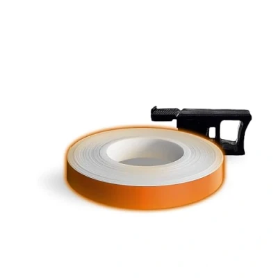 Afbeelding van 4R Quattroerre.it 10284 Wiel Stripes Refrangent, oranje, 7 mm x 6 m, met applicator