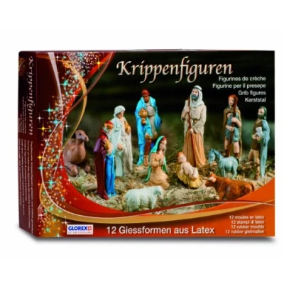 Afbeelding van GLOREX Set kerststalfiguren, latex, overige, meerkleurig, 31 x 22 6,5 cm