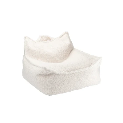 Afbeelding van Wigiwama Teddy Beanbag Chair / Zitzak 80x70x50cm Cream White