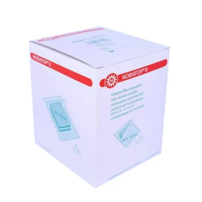 Afbeelding van Nobatop non woven kompres 8 10x10cm steriel, 60 stuks x 2, 704210