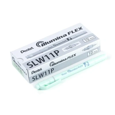 Afbeelding van Pentel illumina Flex SLW11P markeerstift met 2 punten, pastelgroen, 10 stuks