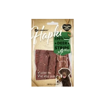 Afbeelding van Flamingo Hapki Snack Honden Deer Strips 85gr 1st 129029