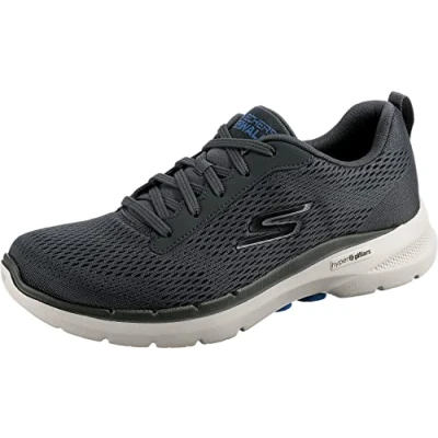 Afbeelding van Skechers Performance GO WALK 6 Sportieve wandelschoenen, Heren, Maat: 41, Charcoal Textiel