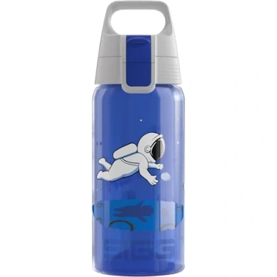 Afbeelding van SIGG Viva One Space drinkfles Voor kinderen Geschikt koolzuurhoudende dranken Lekvrij Vaatwasmachinebestendig BPA vrij sport en school Blauw 0,5 liter