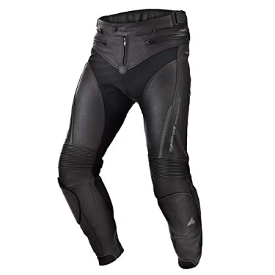 Afbeelding van SHIMA Chase Sport motorbroek voor heren, leren broek met beschermers, zwart (48 58, zwart) 48