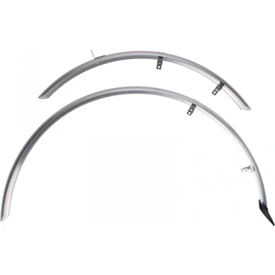 Afbeelding van Eurofender Spatbordenset Elegance 28 Inch 46 Mm Kunststof Zilver