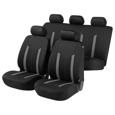 Afbeelding van WALSER Hastings 11807 Stoelhoes Zwart/Grijs Polyester voor en achter VOLKSWAGEN: Polo V Hatchback, IV GOLF 6, FORD: FIESTA 6